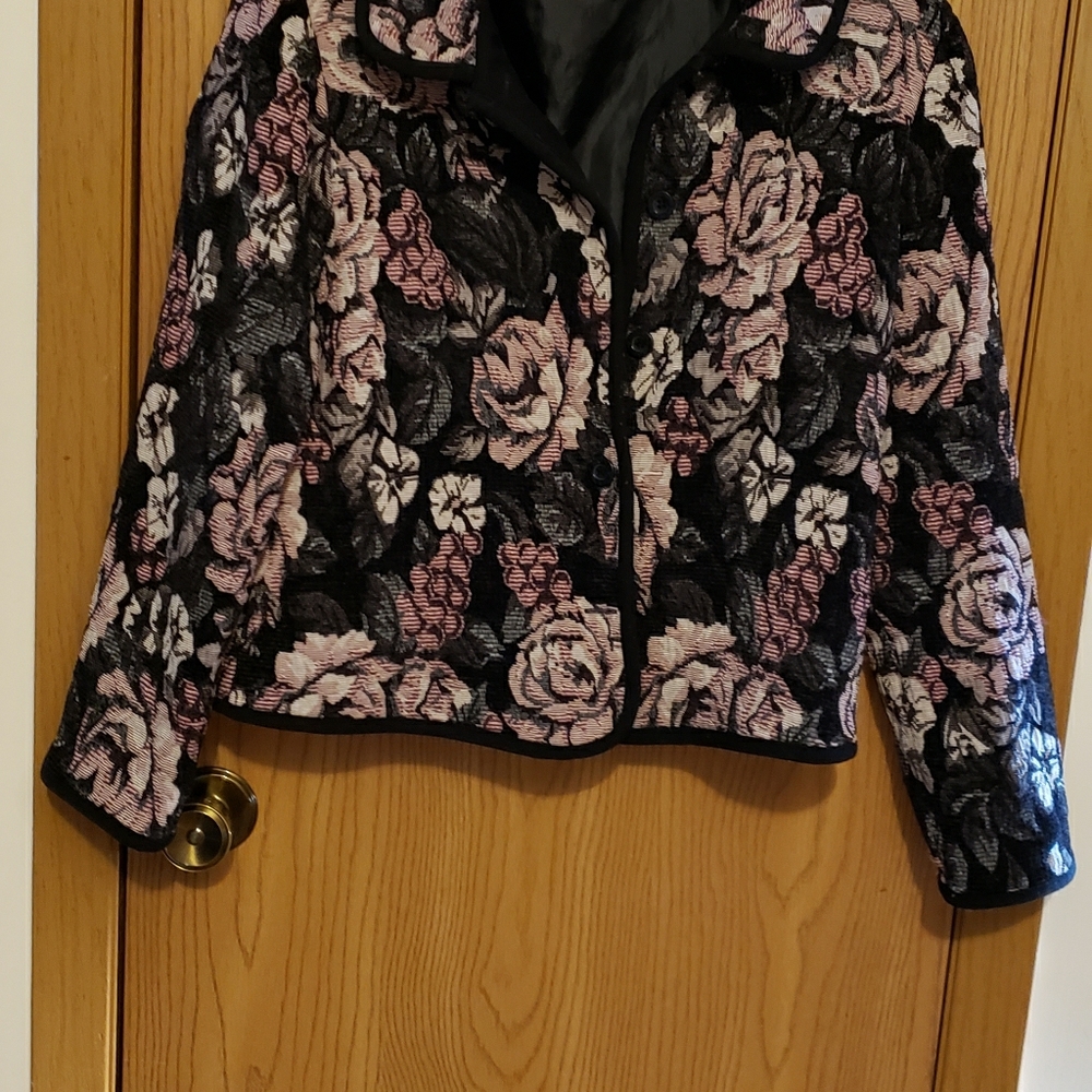 Women's Dress Barn Jacket Floral Print Size 10